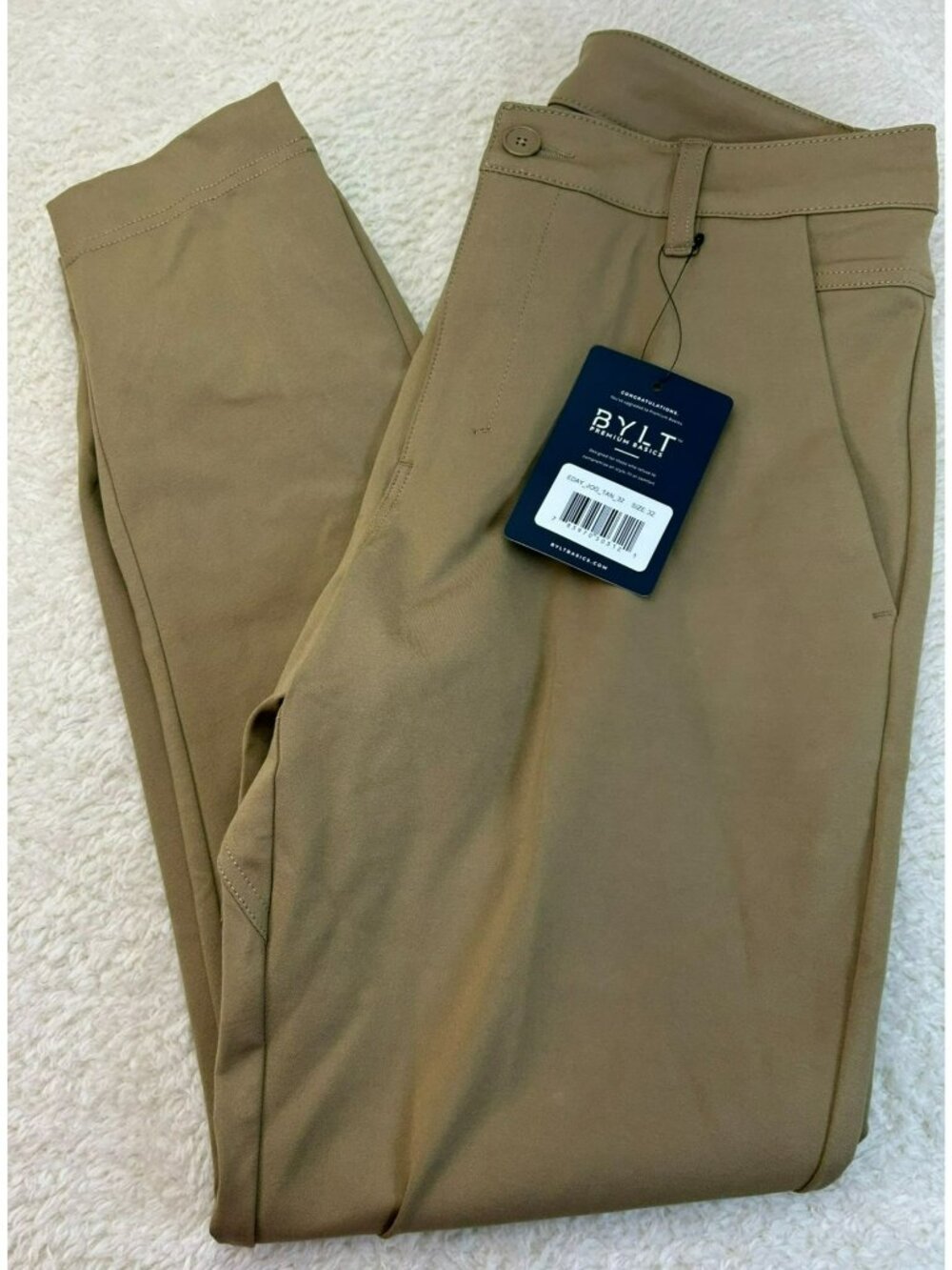 BYLT Mens Everyday Jogger Pants Tan Size 32 Premium Basics